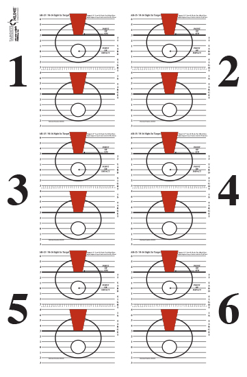 AR-15 - M-15 Zeroing - Card Stock AR-15 - M-15 Zeroing - Card Stock